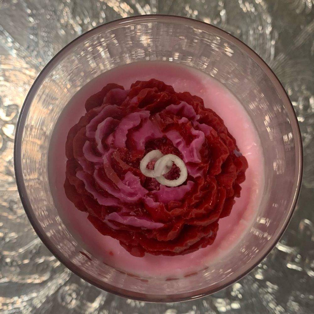 Organic 100% Soy Candle Peonies Love - Picture 2 of 4